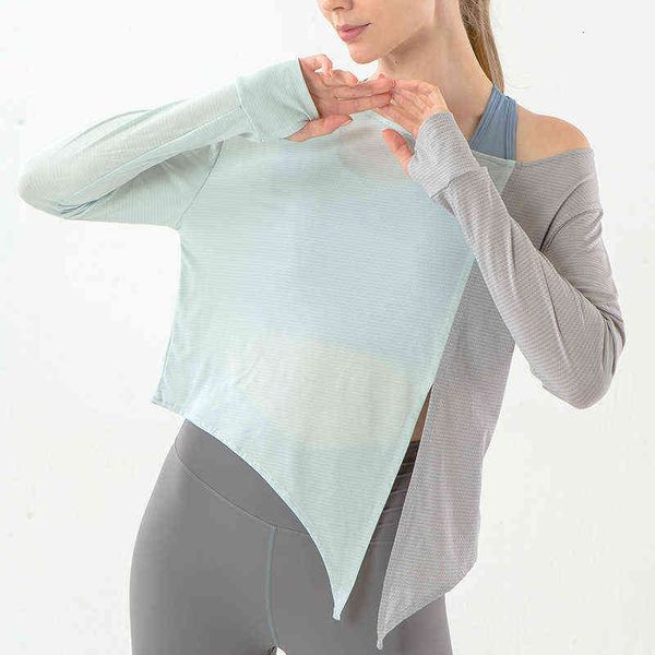 women's t-shirt long sleeve yoga 2022 contrast color fitns women's off shoulder sports can be knotted to show thin cloth, White
women's t-shirt long sleeve yoga 2022 contrast color fitns women's off shoulder sports can be knotted to show thin cloth, White