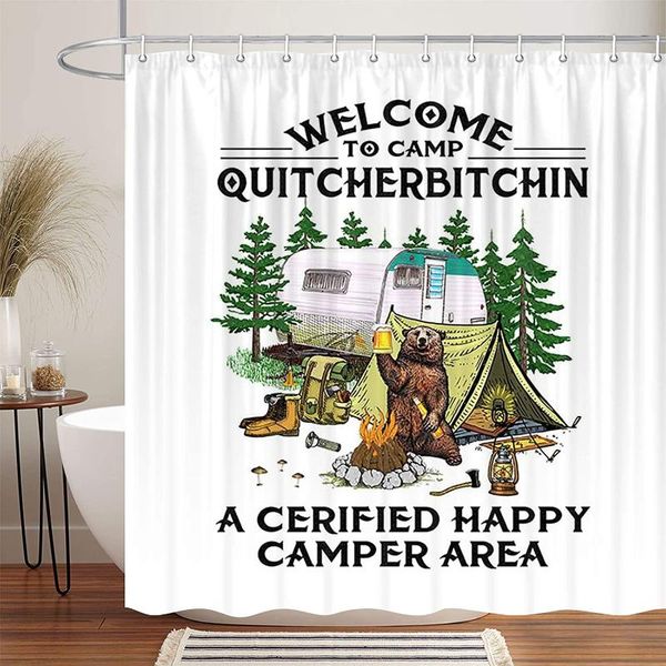 shower curtains a bear drink beer camping trailer rv tent campfire in forest woodland welcome to camp quitcherbitchin quote bathroom curtain
shower curtains a bear drink beer camping trailer rv tent campfire in forest woodland welcome to camp quitcherbitchin quote bathroom curtain
