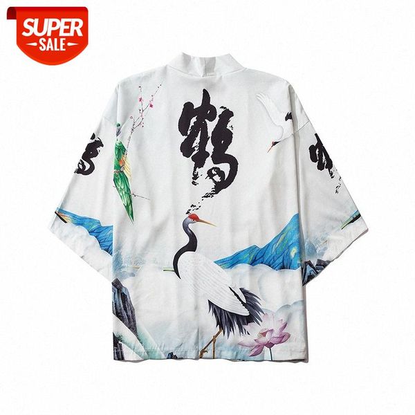 source chinese style crane print three-quarter sleeve robe japanese ukiyo-e couple loose shirt #0d5i, White;black
source chinese style crane print three-quarter sleeve robe japanese ukiyo-e couple loose shirt #0d5i, White;black