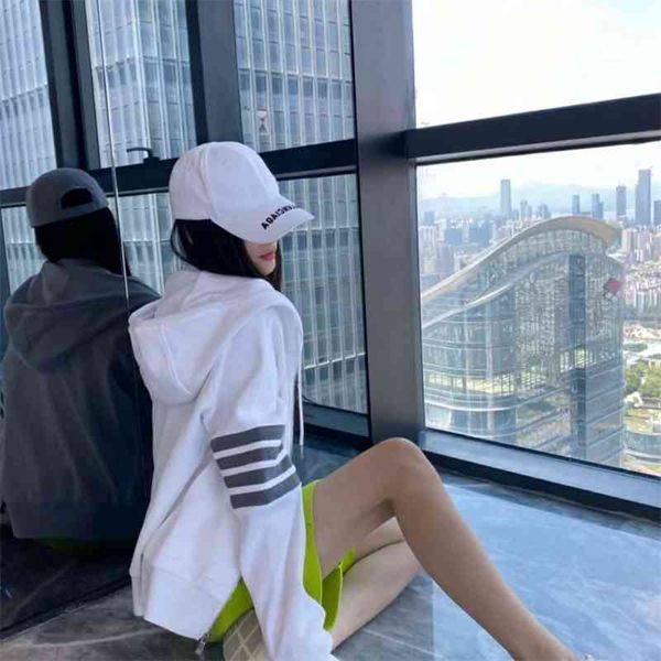 good quality tb waffle sweater zipper cardigan hooded loose coat live broadcast1, Black
good quality tb waffle sweater zipper cardigan hooded loose coat live broadcast1, Black