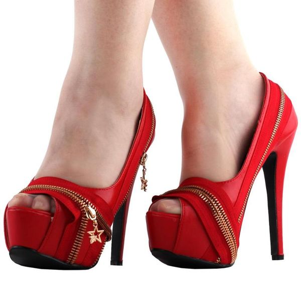 dress shoes lf80836-2 show story punk multi-colour zip peeptoe platform high heel stiletto pump, Black
dress shoes lf80836-2 show story punk multi-colour zip peeptoe platform high heel stiletto pump, Black
