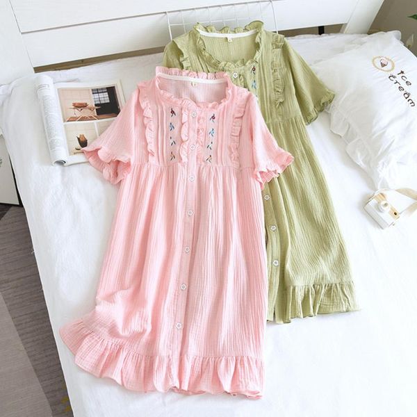 women's sleepwear fdfklak summer sleepshirts comfortable cotton gauze loose home nightgowns round neck nightdress thin section, Black;red
women's sleepwear fdfklak summer sleepshirts comfortable cotton gauze loose home nightgowns round neck nightdress thin section, Black;red