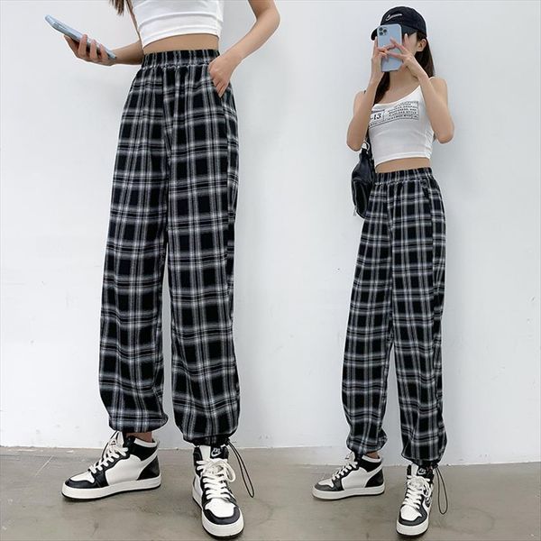 casual fashion plaid women pant wide leg bottoms 3 colours optional holiday travel leisure trousers street style, Black;white
casual fashion plaid women pant wide leg bottoms 3 colours optional holiday travel leisure trousers street style, Black;white