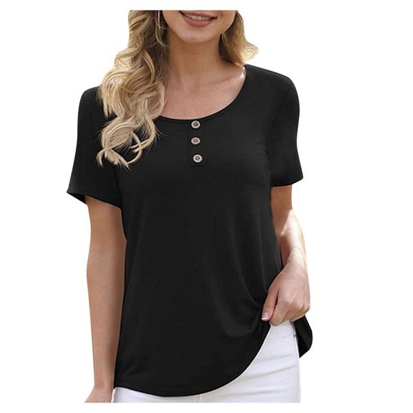 women's t-shirt #l5 solid color t shirt women o neck short sleeve button tshirt tee casual loose summer female t-shirts camisetas, White
women's t-shirt #l5 solid color t shirt women o neck short sleeve button tshirt tee casual loose summer female t-shirts camisetas, White