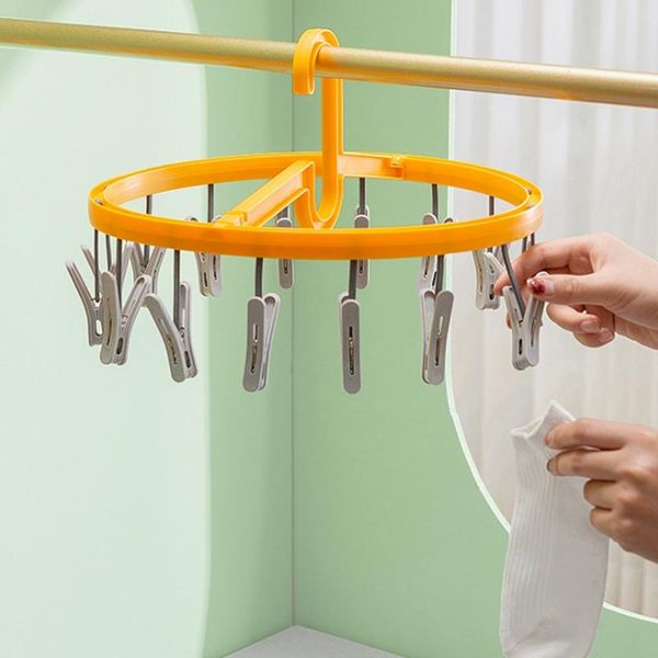 hangers & racks superimposed hanging windproof drying rack with small clips socks and underwear round 
hangers & racks superimposed hanging windproof drying rack with small clips socks and underwear round