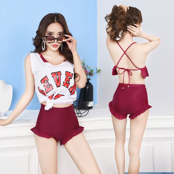 bikini south korea new three piece set of steel support student conservative sports ball smock with ear edge split swimming suit, White;black
bikini south korea new three piece set of steel support student conservative sports ball smock with ear edge split swimming suit, White;black