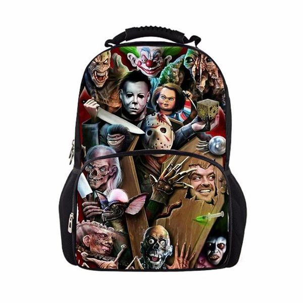 backpack 17 inch schoolbag for children horror movies printed teenager girls boys school bag students cute bookbag knapsack
backpack 17 inch schoolbag for children horror movies printed teenager girls boys school bag students cute bookbag knapsack