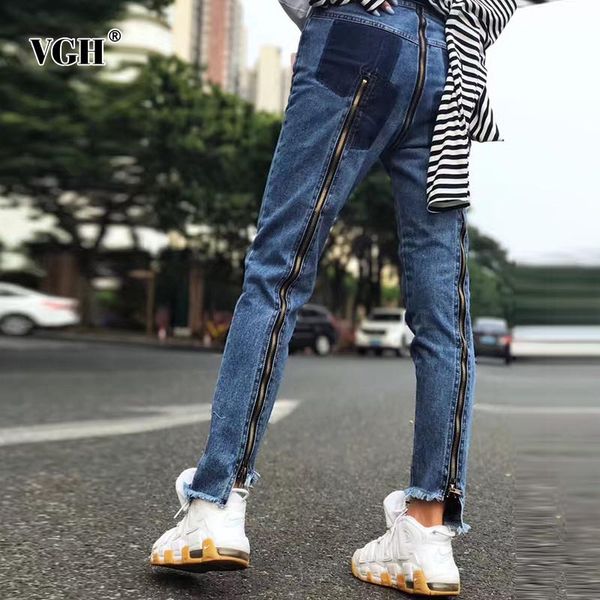 casual patchwork zipper jeans for women high waist irregular hit color streetwear denim pencil pants female fashion 2021 women's, Blue
casual patchwork zipper jeans for women high waist irregular hit color streetwear denim pencil pants female fashion 2021 women's, Blue