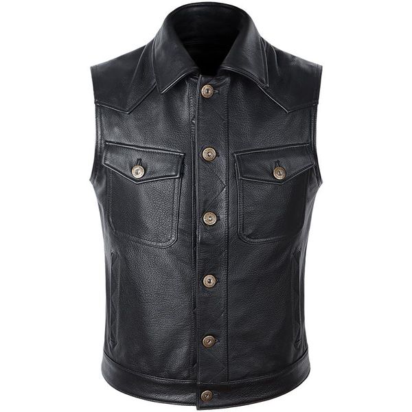 men's vests motorcycle biker leather vest men genuine sleeveless jackets 100% real cowhide wiastcoat s-4xl high quality, Black;white
men's vests motorcycle biker leather vest men genuine sleeveless jackets 100% real cowhide wiastcoat s-4xl high quality, Black;white