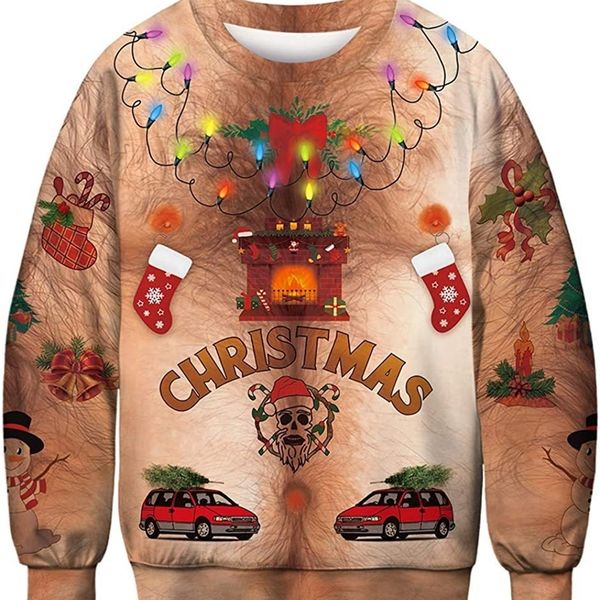 3d printed chest hair funny pattern couple hooded sweater fashion pullover top, Black
3d printed chest hair funny pattern couple hooded sweater fashion pullover top, Black