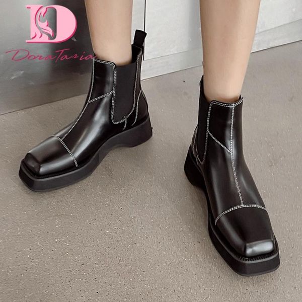 boots doratasia fashion women's ankle square toe chunky heels slip on 2021 autumn spring concise short shoes, Black
boots doratasia fashion women's ankle square toe chunky heels slip on 2021 autumn spring concise short shoes, Black
