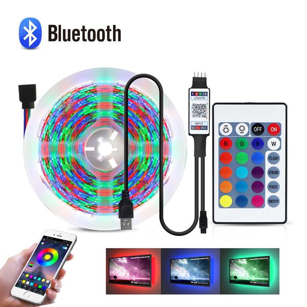 5v rgb led strip lights smd2835 bluetooth waterpro