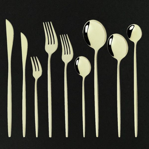 dinnerware sets mirror champagne gold cutlery set stainless steel western flatware tableware cake fork ice spoon knife dinner
dinnerware sets mirror champagne gold cutlery set stainless steel western flatware tableware cake fork ice spoon knife dinner