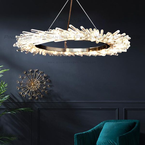 pendant lamps 2021 crystal chandelier circle post-modern light luxury living room restaurant personality art model
pendant lamps 2021 crystal chandelier circle post-modern light luxury living room restaurant personality art model
