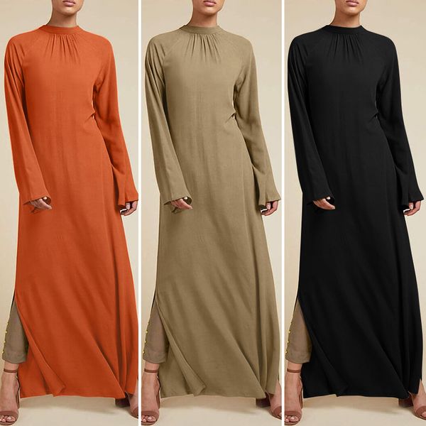 dresses vintage solid dress women spring sundress 2021 casual o neck pleated maxi vestidos female split robe femme plus size 5xl, Black;gray
dresses vintage solid dress women spring sundress 2021 casual o neck pleated maxi vestidos female split robe femme plus size 5xl, Black;gray