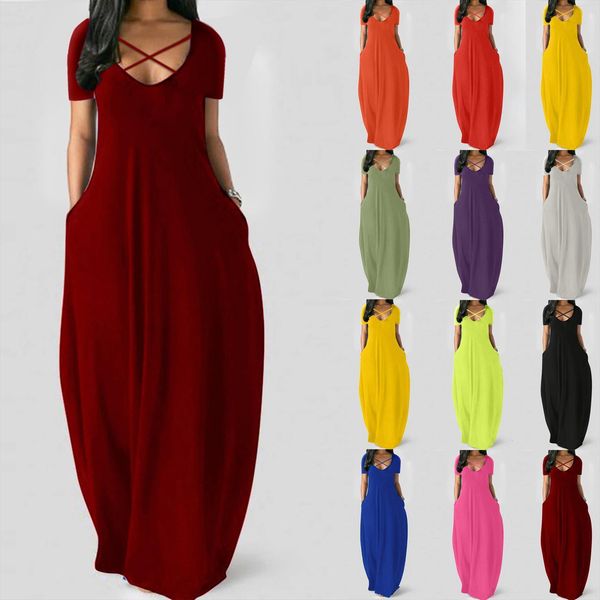 fashion summer sundress loose womens dresses solid pocket plus size sling sleeveless dress, Black;gray
fashion summer sundress loose womens dresses solid pocket plus size sling sleeveless dress, Black;gray