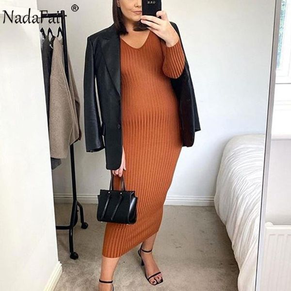 nadafair v neck basic sweater dress women autumn winter long sleeve casual knitted stretchy midi bodycon white woman dresses, Black;gray
nadafair v neck basic sweater dress women autumn winter long sleeve casual knitted stretchy midi bodycon white woman dresses, Black;gray