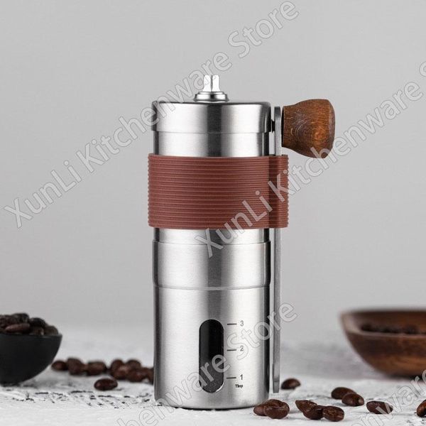 manual coffee grinders wooden handle detachable 304 stainless steel black porcelain movement non-slip portable hand machine grinde
manual coffee grinders wooden handle detachable 304 stainless steel black porcelain movement non-slip portable hand machine grinde