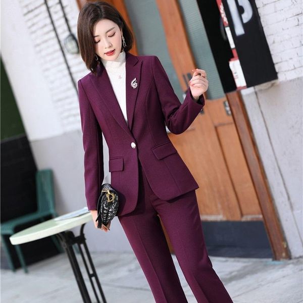 women's two piece pants women business suits autumn winter ol styles ladies office formal uniform designs pantsuits long sleeve female, White
women's two piece pants women business suits autumn winter ol styles ladies office formal uniform designs pantsuits long sleeve female, White