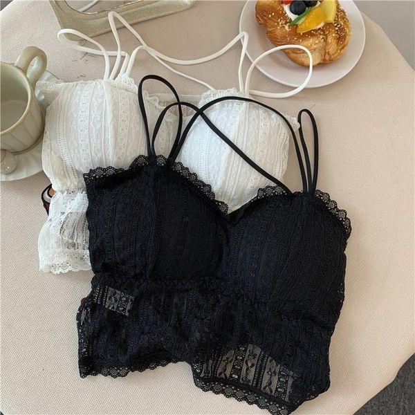 make firm offers han edition lace the back strap wrapped chest breast pad render underwear sneaked away small vest camisoles & tanks, Black;white
make firm offers han edition lace the back strap wrapped chest breast pad render underwear sneaked away small vest camisoles & tanks, Black;white