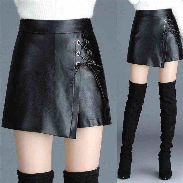 fall winter fashion black womens short pu leather irregular skirts slim 4xl lace up high waisted skirt, White;black
fall winter fashion black womens short pu leather irregular skirts slim 4xl lace up high waisted skirt, White;black