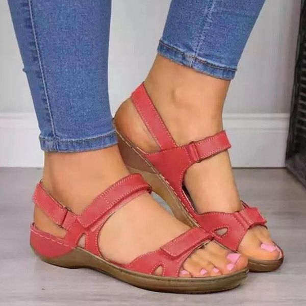 women sandals outdoor beach wedges soft solid color leisure shoes hook&loop light weight ladies footwear, Black
women sandals outdoor beach wedges soft solid color leisure shoes hook&loop light weight ladies footwear, Black