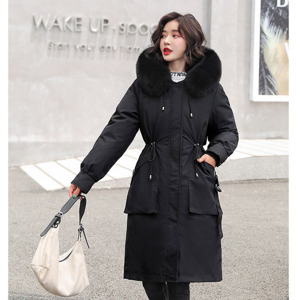 plus size x-long winter down jacket women 2021 hooded solid casual women's with fur collar solid thick overcoat female, Black
plus size x-long winter down jacket women 2021 hooded solid casual women's with fur collar solid thick overcoat female, Black