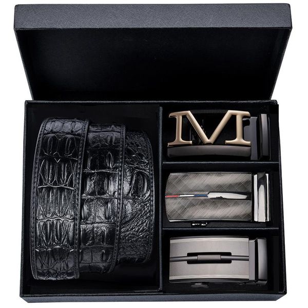 hi-tie luxury crocodile belt for men gift box set men's designer buckles automatic black casual jeans cowboy belts, Black;brown
hi-tie luxury crocodile belt for men gift box set men's designer buckles automatic black casual jeans cowboy belts, Black;brown