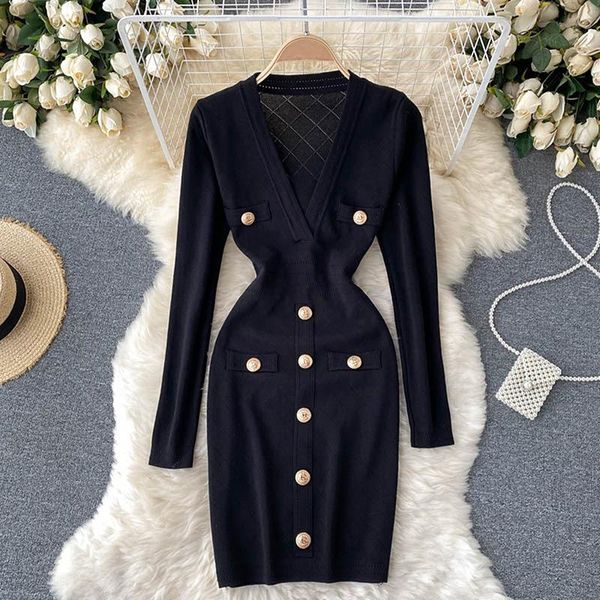casual dresses women knitted pencil dress korean long sleeve v neck elastic slim autumn winter bodycon warm sweater, Black;gray
casual dresses women knitted pencil dress korean long sleeve v neck elastic slim autumn winter bodycon warm sweater, Black;gray