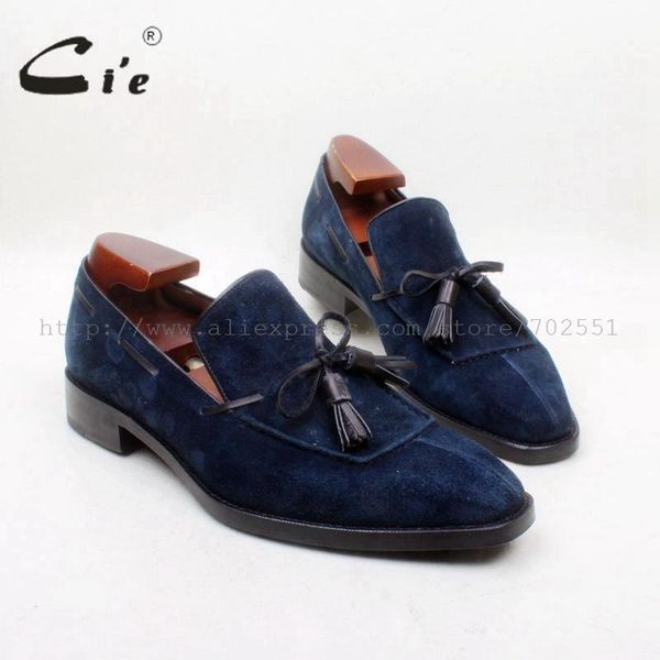dress shoes cie square toe 100% genuine leather outsole bespoke goodyear craft handmade navy suede tassels slip-on men's shoe no.loafer, Black
dress shoes cie square toe 100% genuine leather outsole bespoke goodyear craft handmade navy suede tassels slip-on men's shoe no.loafer, Black