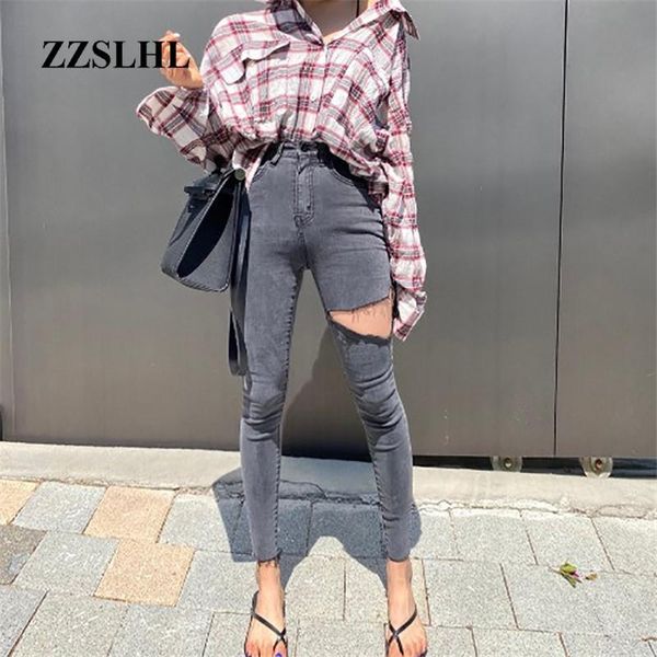 women's jeans 2021 high waist washed black gray asymmetric ripped skinny slim feet nine points, Blue
women's jeans 2021 high waist washed black gray asymmetric ripped skinny slim feet nine points, Blue