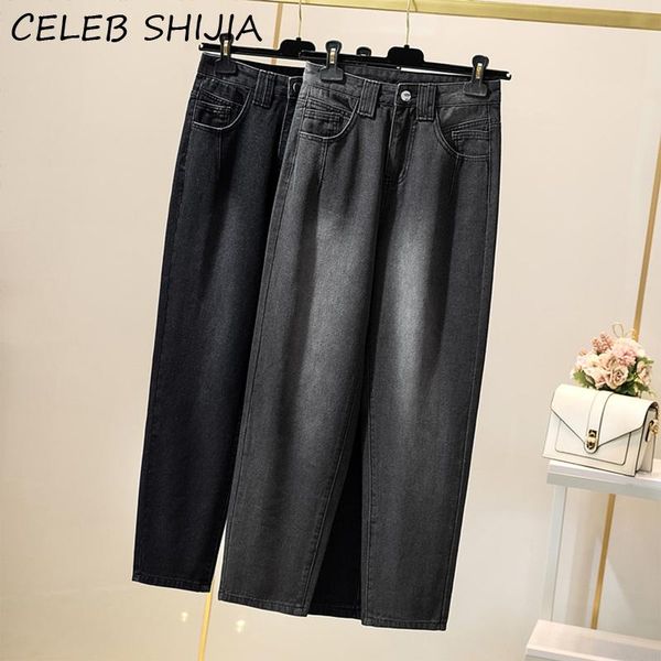 high waist loose harm pants woman jeans gray black boyfriend style streetwear denim trousers female autumn 2021 women's, Blue
high waist loose harm pants woman jeans gray black boyfriend style streetwear denim trousers female autumn 2021 women's, Blue