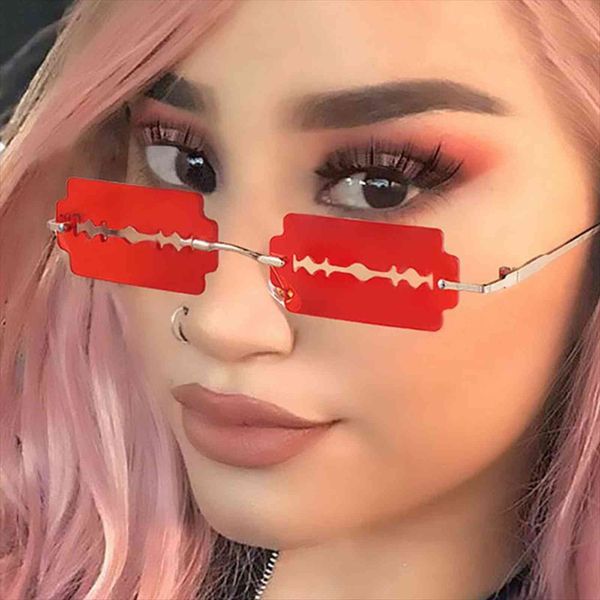 small rectangle rimless sunglasses women fashion blade shape vintage hollow eyeglasses razor gafas punk uv400 alloy, White;black
small rectangle rimless sunglasses women fashion blade shape vintage hollow eyeglasses razor gafas punk uv400 alloy, White;black