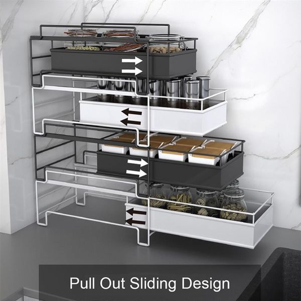 floor-mounted kitchen spice racks multi-layer storage iron sink rack drawer type can be pushed pulled hooks & rails
floor-mounted kitchen spice racks multi-layer storage iron sink rack drawer type can be pushed pulled hooks & rails