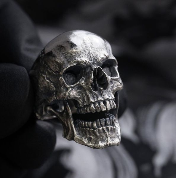 gothic men's black skull ring 316l stainless steel ring motorcycle band biker party fashion jewelry male bijoux, Silver
gothic men's black skull ring 316l stainless steel ring motorcycle band biker party fashion jewelry male bijoux, Silver