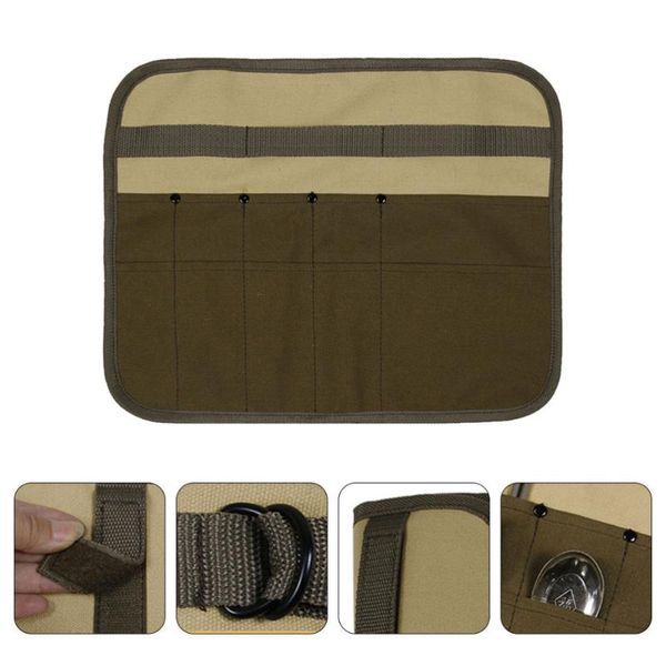 1pc canvas hanging bag picnic tableware container camping tool light brown storage bags
1pc canvas hanging bag picnic tableware container camping tool light brown storage bags