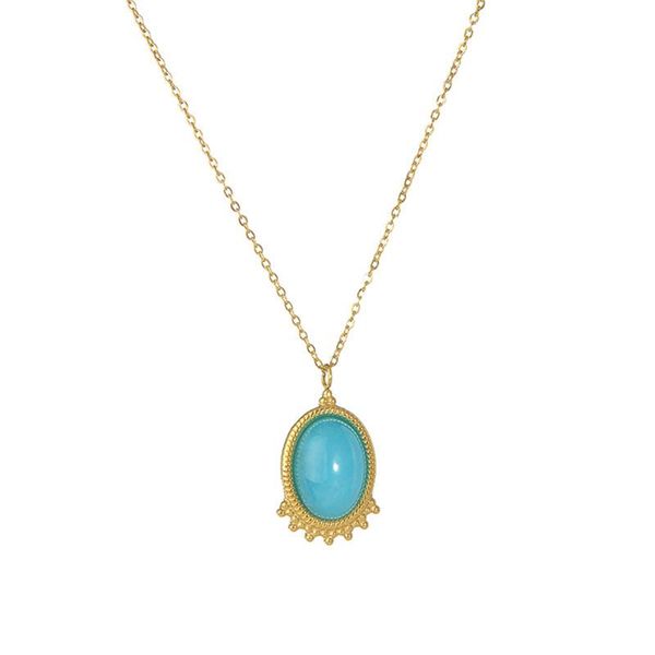 pendant necklaces bohemian big natural stone necklace for women stainless steel chain gold metal collar jewelry gift, Silver
pendant necklaces bohemian big natural stone necklace for women stainless steel chain gold metal collar jewelry gift, Silver