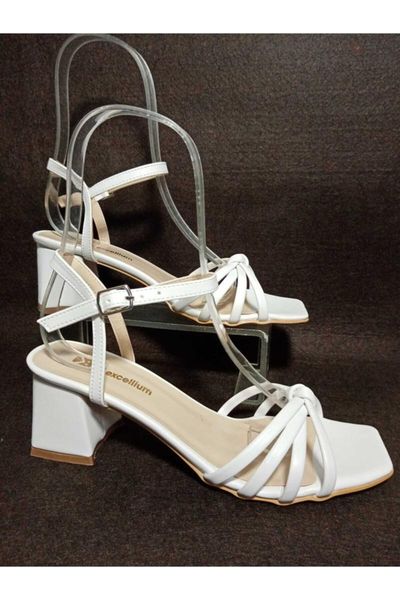 sandals women's white thick heels, Black