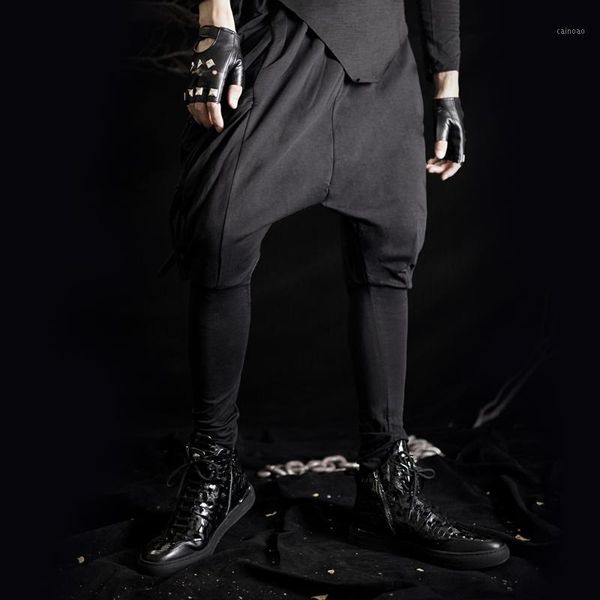 punk fashion men's clothing streetwear casual harem pants men pleated plus size costumes, Black
punk fashion men's clothing streetwear casual harem pants men pleated plus size costumes, Black