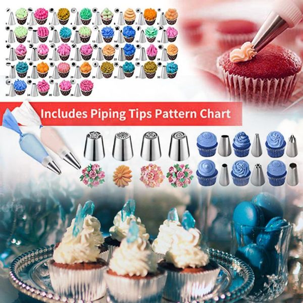 baking & pastry tools 236pcs/set cake decorating piping nozzle tips bag set supplies kitchen tool with storage box
baking & pastry tools 236pcs/set cake decorating piping nozzle tips bag set supplies kitchen tool with storage box