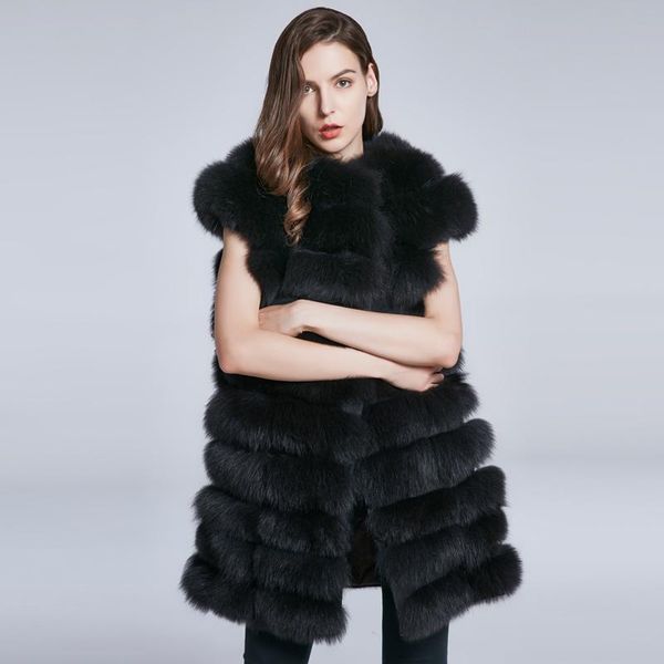 natural fur vest women winter warm real coat adjustable length luxury clothing stripe leather hfm-85c women's & faux, Black
natural fur vest women winter warm real coat adjustable length luxury clothing stripe leather hfm-85c women's & faux, Black
