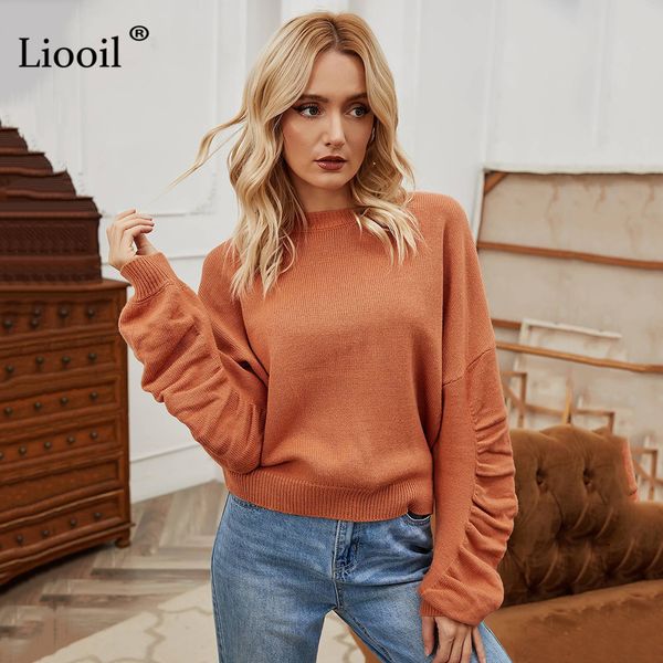 knits casual knitted short sweater woman autumn winter ruched long sleeve o neck female solid color knitwear and pullovers, White
knits casual knitted short sweater woman autumn winter ruched long sleeve o neck female solid color knitwear and pullovers, White