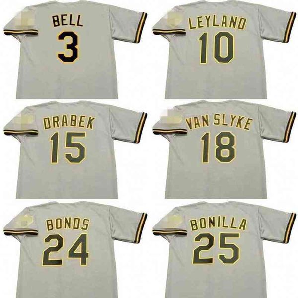 men 3 jay bell 10 jim leyland 15 doug drabek 18 andy van slyke 24 barry bonds 25 bobby bonilla 1992 baseball jersey, Black
men 3 jay bell 10 jim leyland 15 doug drabek 18 andy van slyke 24 barry bonds 25 bobby bonilla 1992 baseball jersey, Black