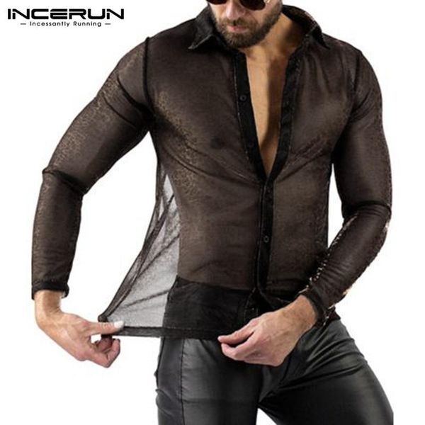 fashion men mesh shirt transparent lapel long sleeve party nightclub stage shirts see through chic camisa masculina men's casual, White;black
fashion men mesh shirt transparent lapel long sleeve party nightclub stage shirts see through chic camisa masculina men's casual, White;black