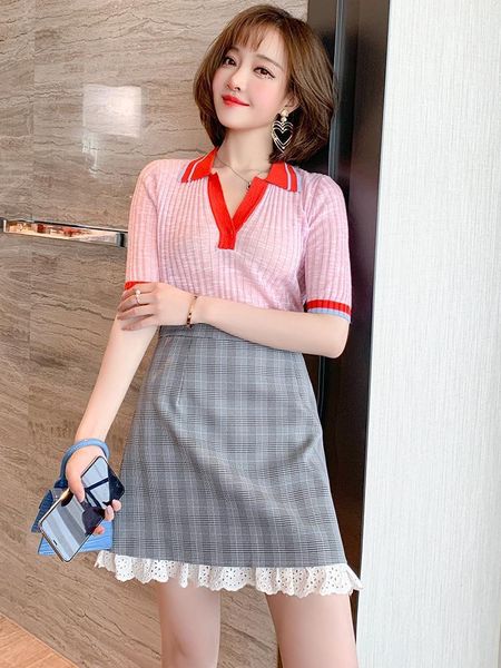 women's tracksuits retro plaid stitching embroidered lace high waist slimming a- line skirt 2021 early autumn style, Gray
women's tracksuits retro plaid stitching embroidered lace high waist slimming a- line skirt 2021 early autumn style, Gray