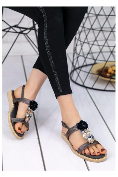 sandals women skin patterned sandal, Black