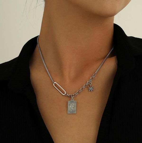 chains goth multilayer steel color pendant cross necklace for women circular love charm collar chain choker necklaces fashion jewelry, Silver
chains goth multilayer steel color pendant cross necklace for women circular love charm collar chain choker necklaces fashion jewelry, Silver
