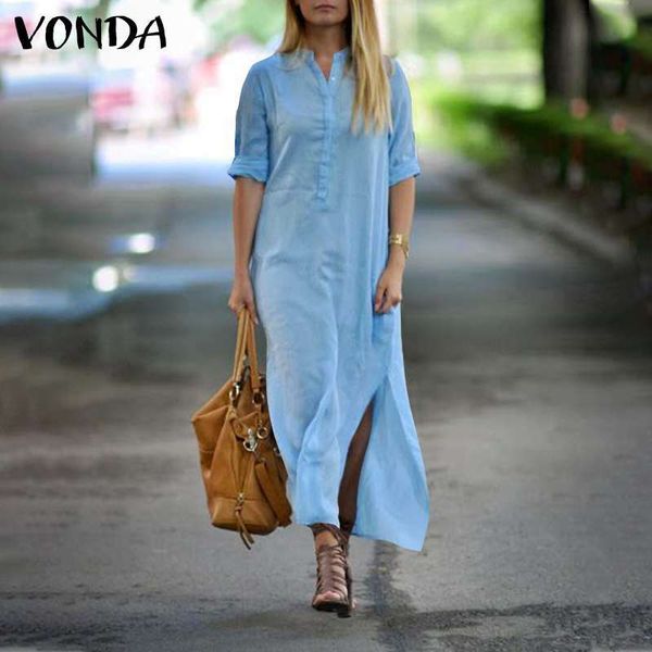 dresses vonda women elegant party maxi long dress casual solid robe vestidos 2021 beach sundress plus size femininas s-5xl, Black;gray
dresses vonda women elegant party maxi long dress casual solid robe vestidos 2021 beach sundress plus size femininas s-5xl, Black;gray