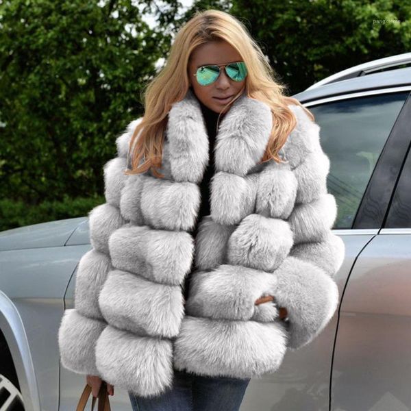 women's fur & faux overcoat womens autumn winter 2021 solid color fashion design thicken warm splicing long sleeve, Black
women's fur & faux overcoat womens autumn winter 2021 solid color fashion design thicken warm splicing long sleeve, Black
