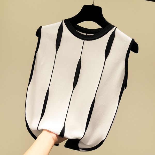 new striped tank women hit the color knitted elasticity summer sleeveless woman clothes womens blouses haut femme 210319, Black
new striped tank women hit the color knitted elasticity summer sleeveless woman clothes womens blouses haut femme 210319, Black